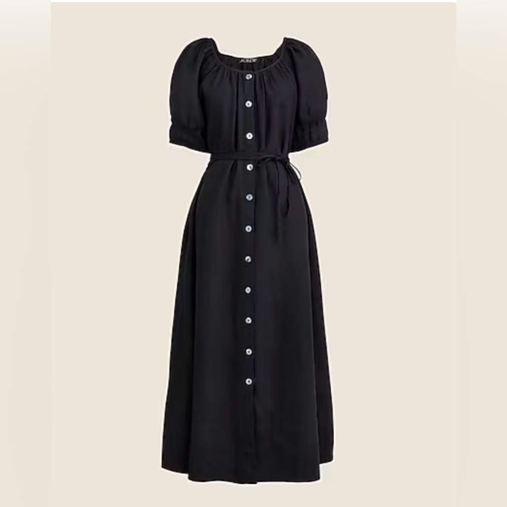 J.crew Button-up midi dress in linen